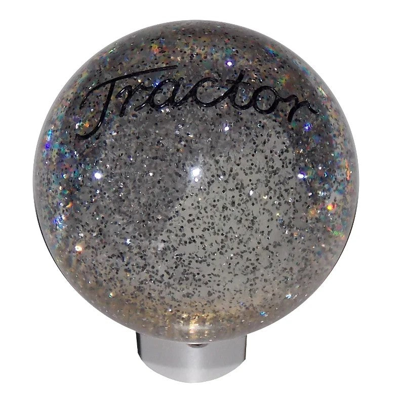 Clear Glitter Tractor Brake Knob