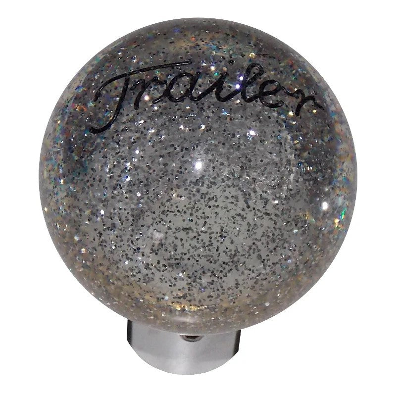 Clear Glitter Trailer Brake Knob