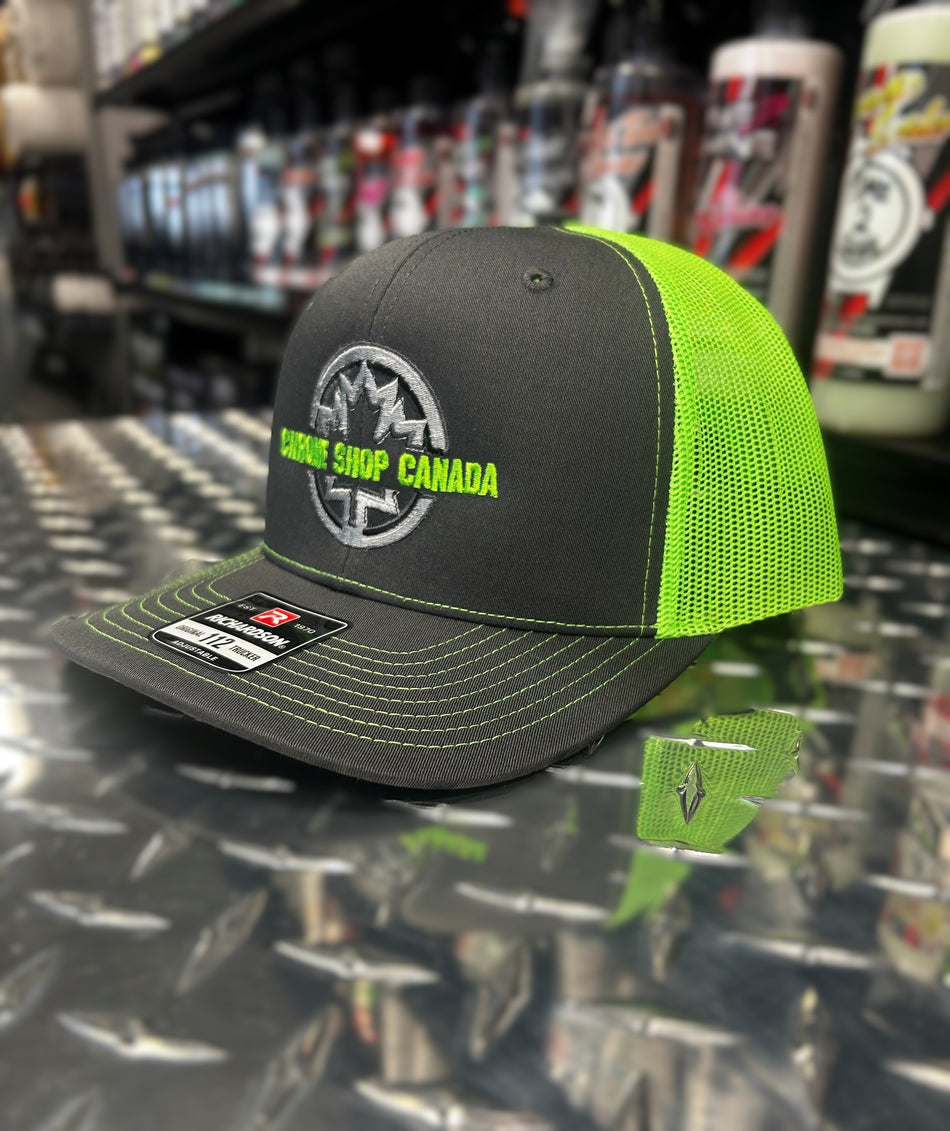 Trucker Snapback - Charcoal / Neon Green
