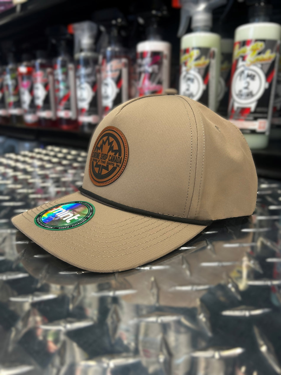 Performance Rope Patch Hat - Khaki With Black Rope