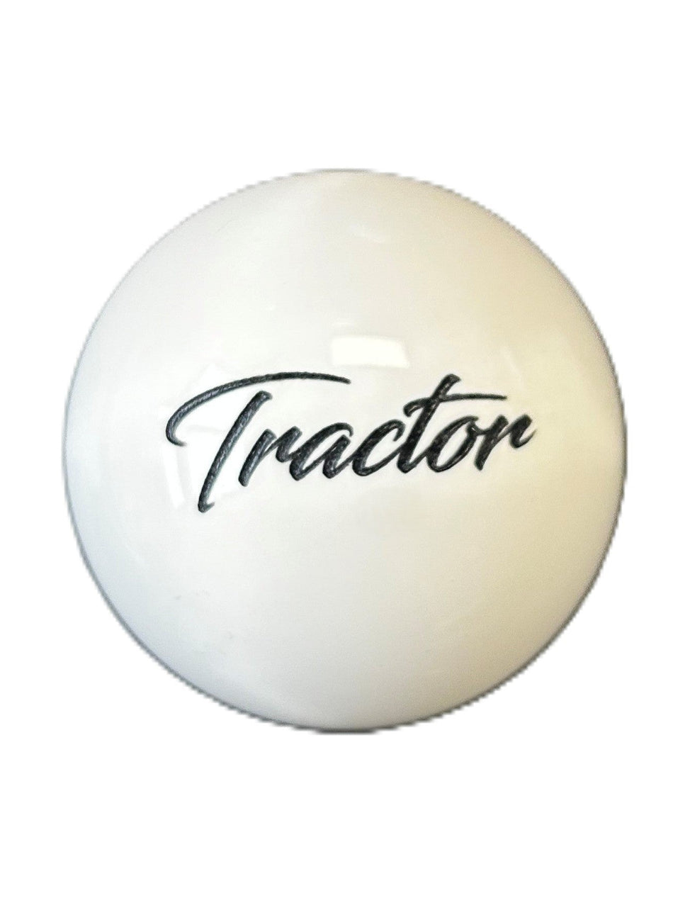 Solid White Tractor Brake Knob