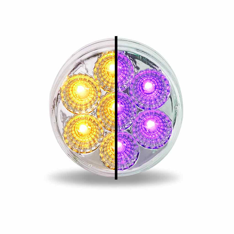2" Rounds Dual Rev Amber / Purple LED Light