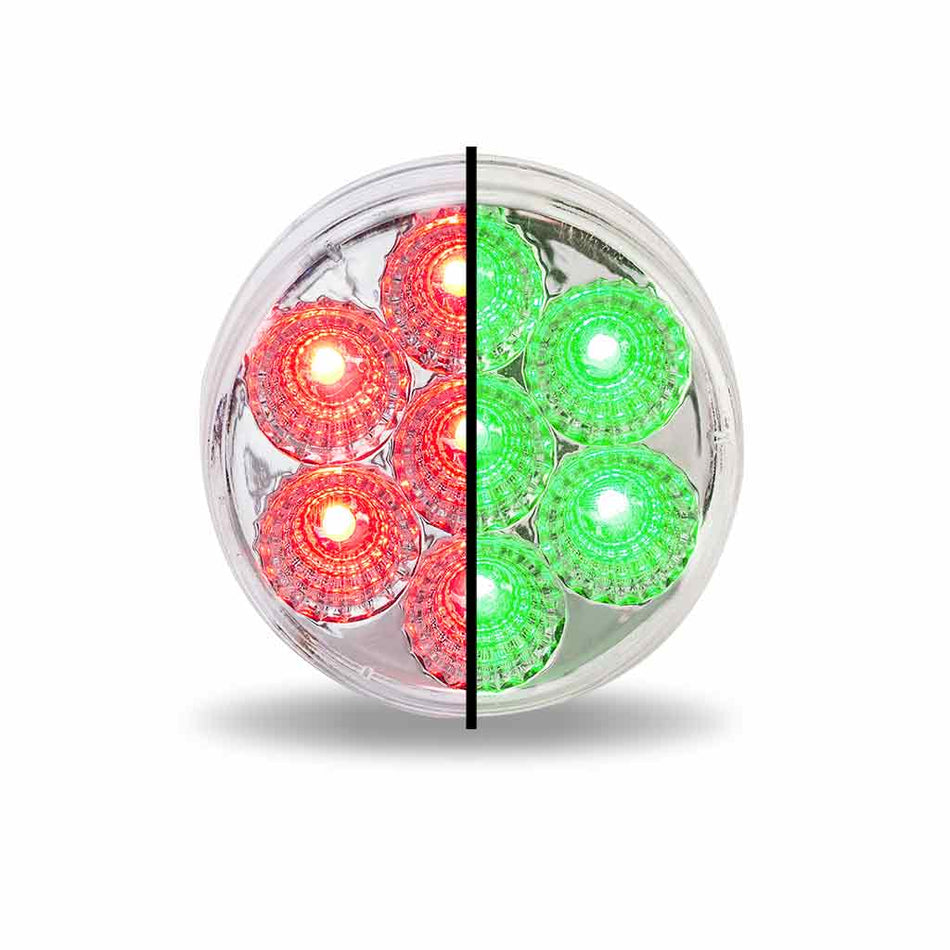 2" Round Dual Rev Red / Green LED Light
