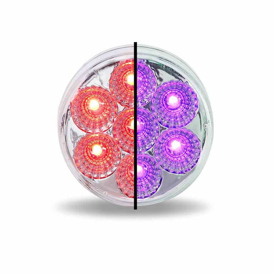 2" Round Dual Rev Red / Purple LED Light
