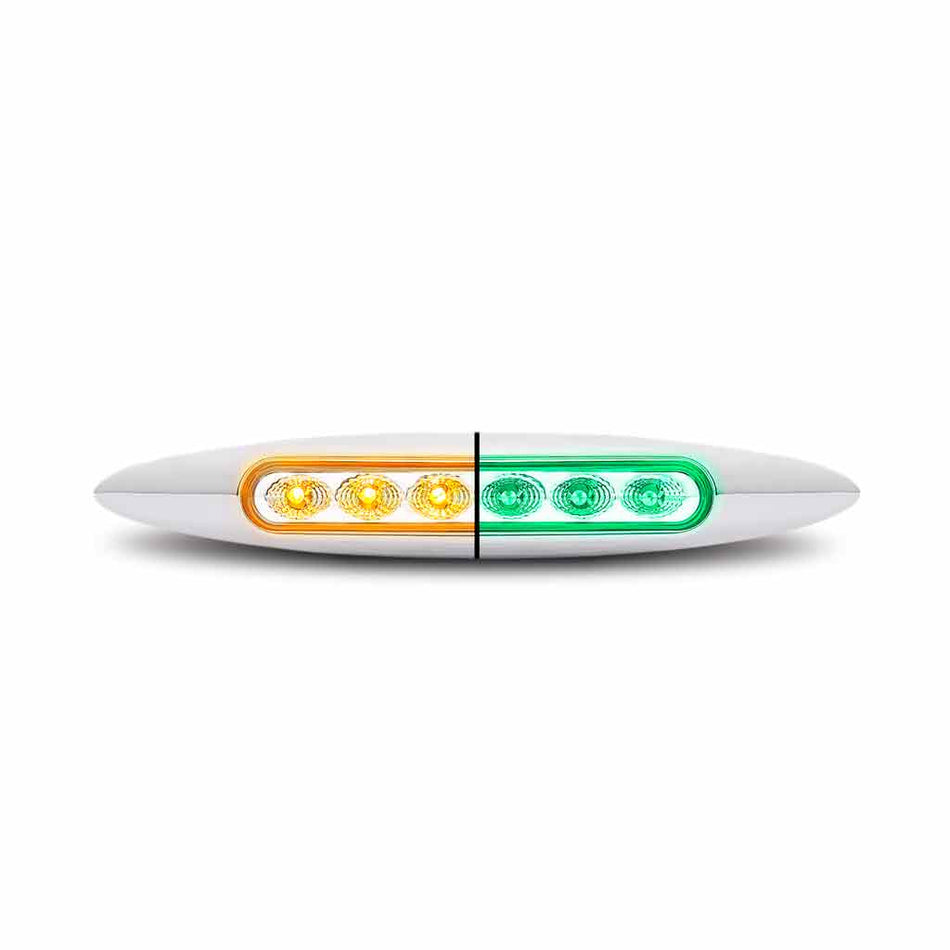6″ Amber to Green Slim LED Marker Light