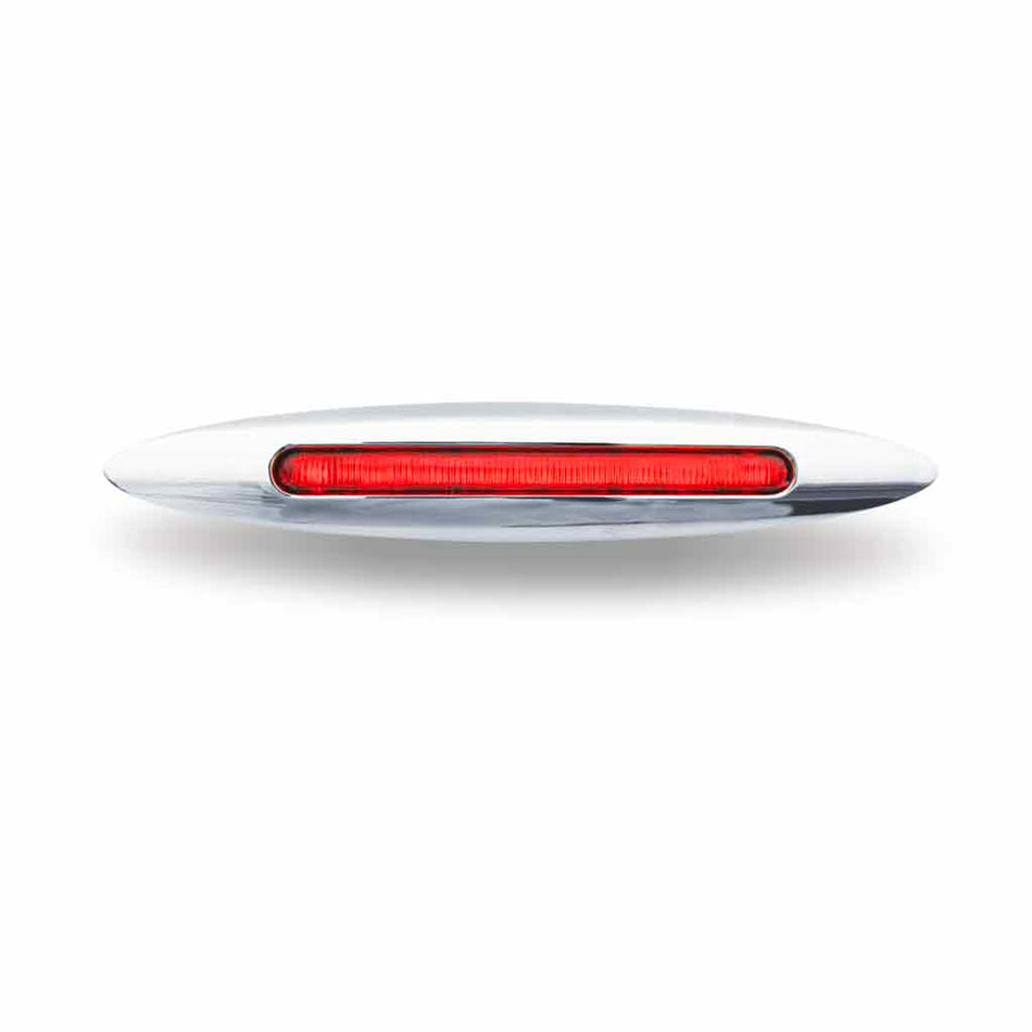 6" Clear Red Marker Slim Flatline LED Light