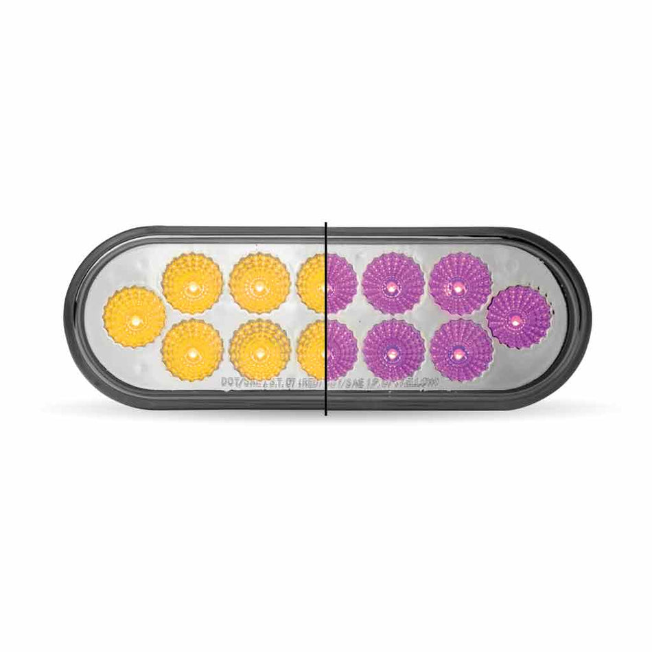 Oval Amber - Purple LED Light