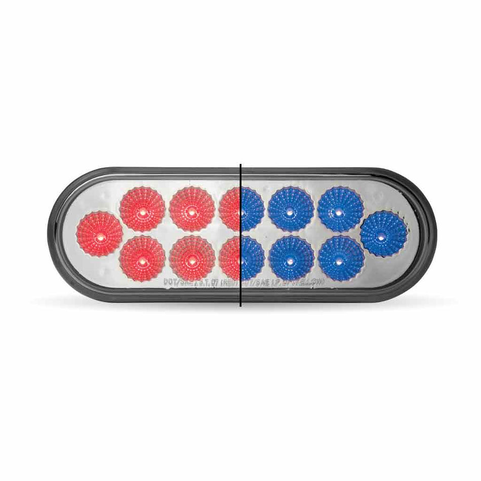 Oval Red - Blue LED Light