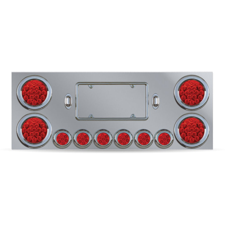 LED Rear Center Panel – 4″ & 2″ LEDs | Stainless Steel