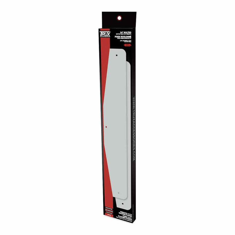 24″ Stainless Steel Angled Bottom Mud Flap Weights – Bolted