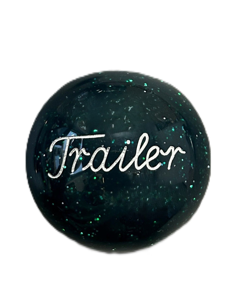 Green Glitter Trailer Brake Knob