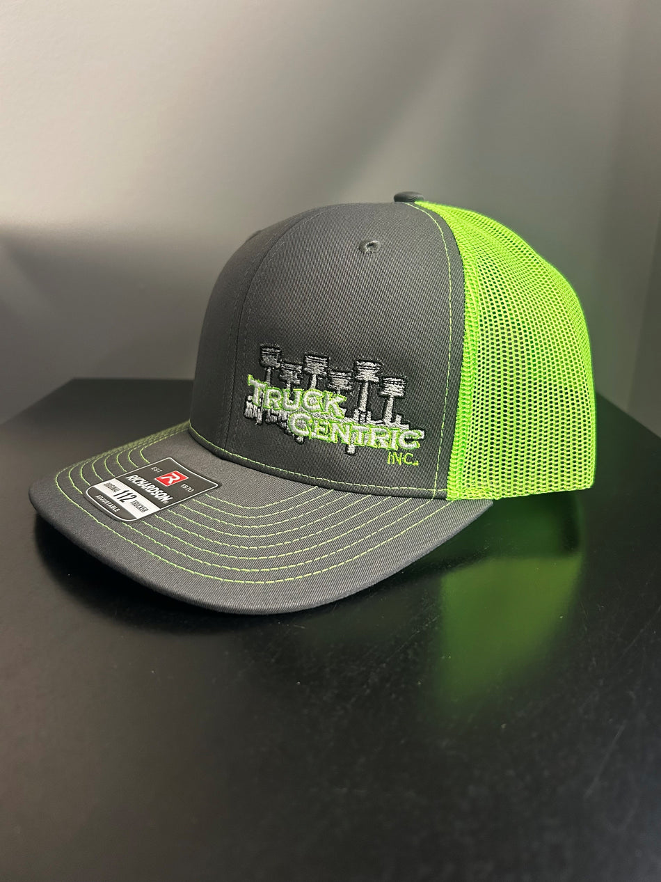 Trucker Snapback - Charcoal / Neon Green