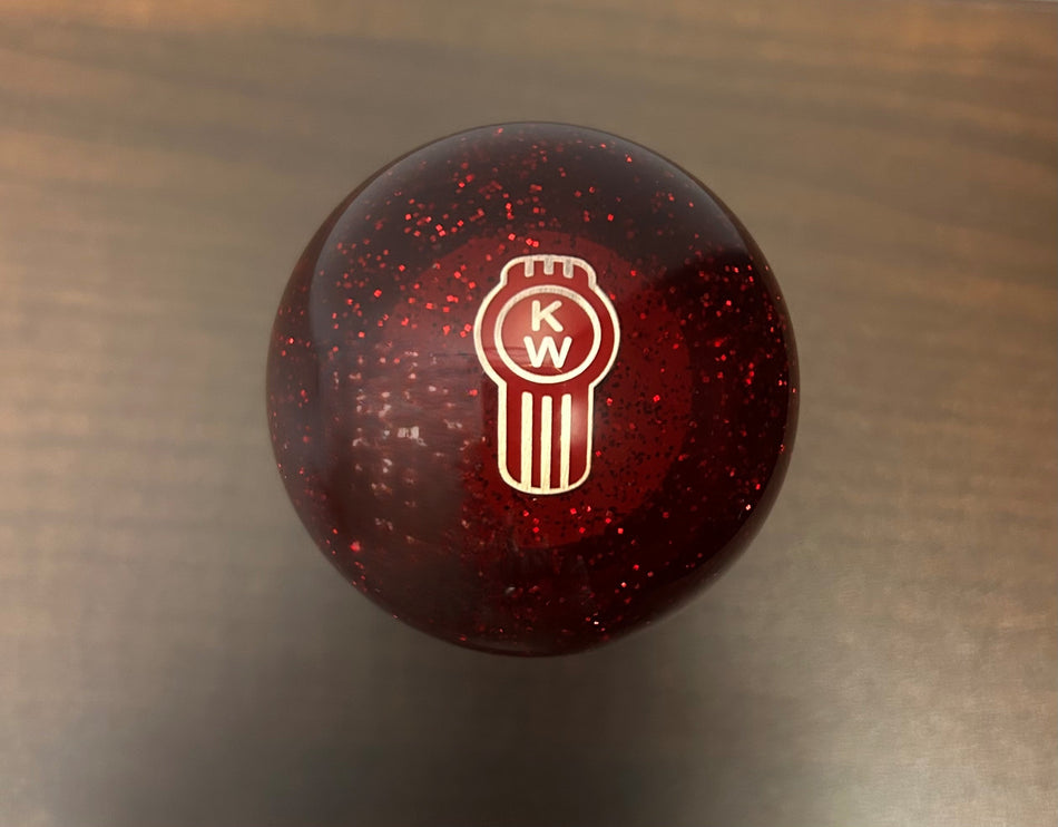 Red Glitter Kenworth Brake Knob