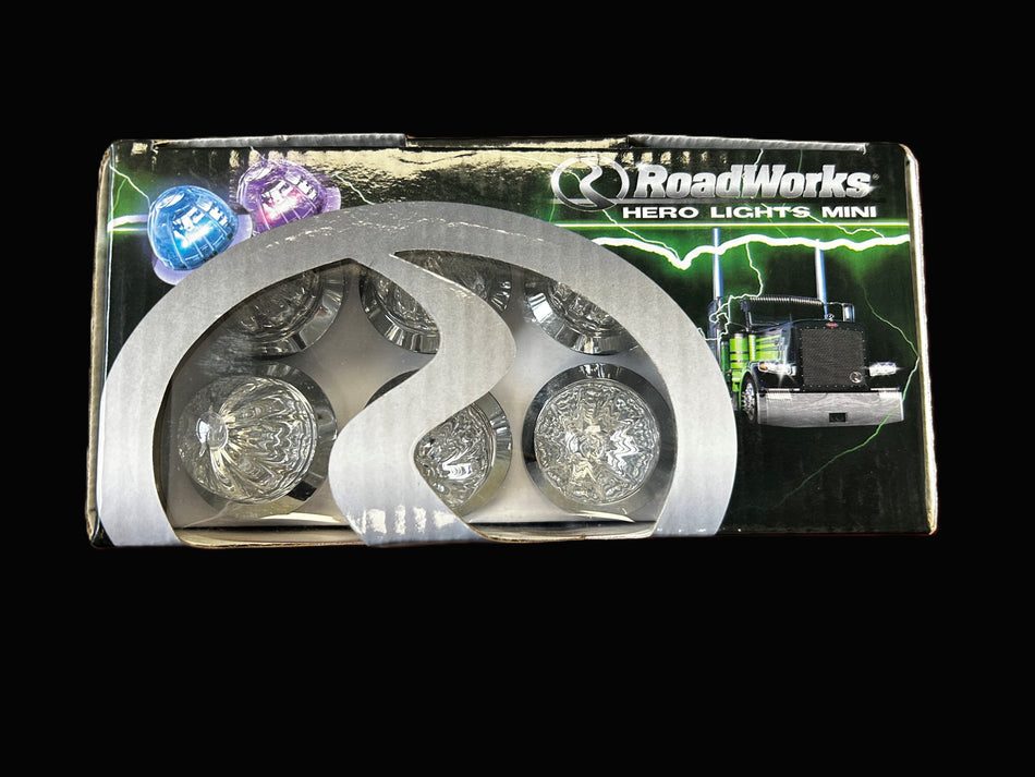 Clear Lens / Green Hero 3/4" Colored Mini Watermelon LED Lights 8-Pack