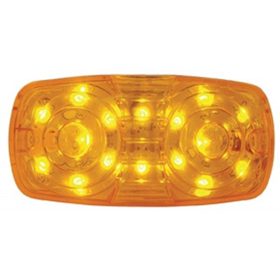 Amber Double Bullseye LED Marker Light