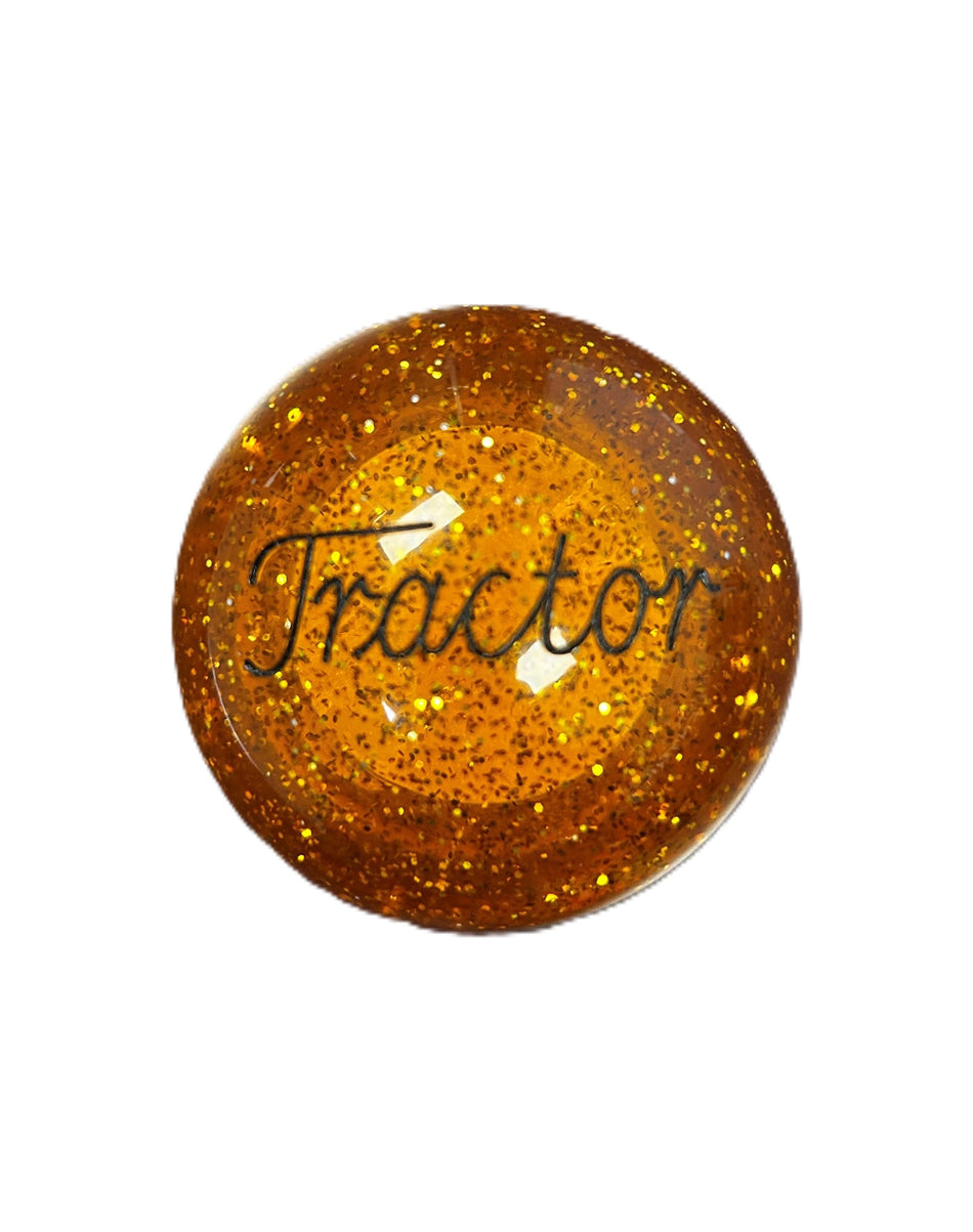 Amber Glitter Tractor Brake Knob