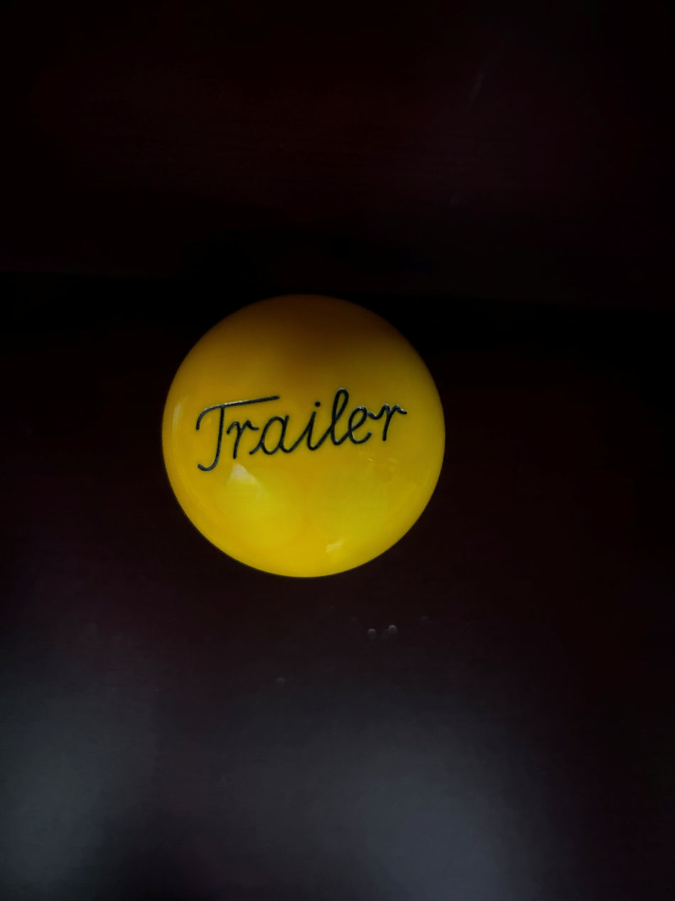 Solid Yellow Trailer Brake Knob