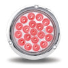4" Clear Red Stop, Turn & Tail LED Flange Mount