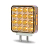 Double Face Double Post Square Fender Light. Clear Amber / Red